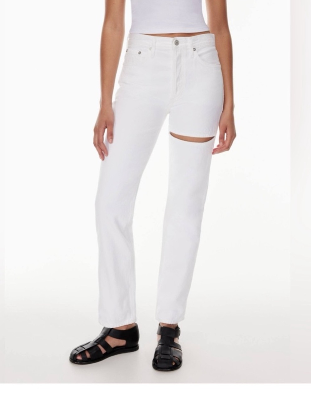 Agolde Lana Straight Leg Jean with Slit